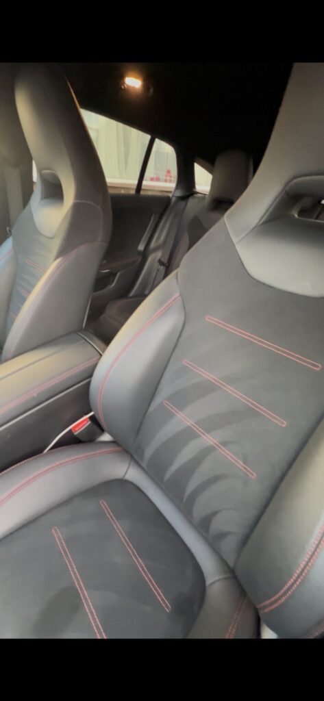 Seats with satisfying stripes after an interior detail in Croydon
