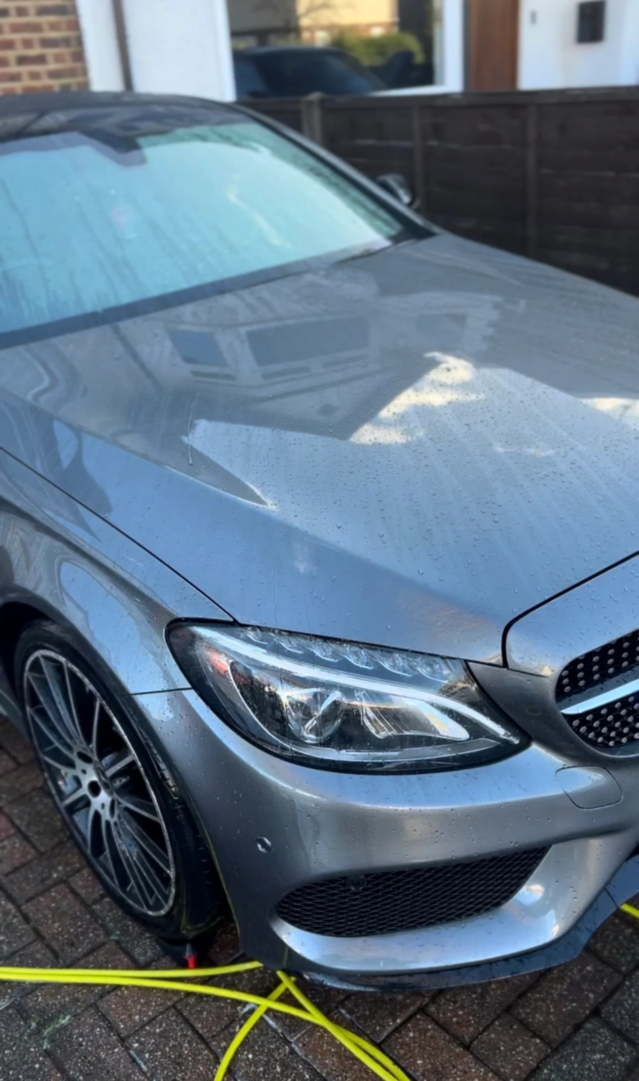 Ceramic coating water beading