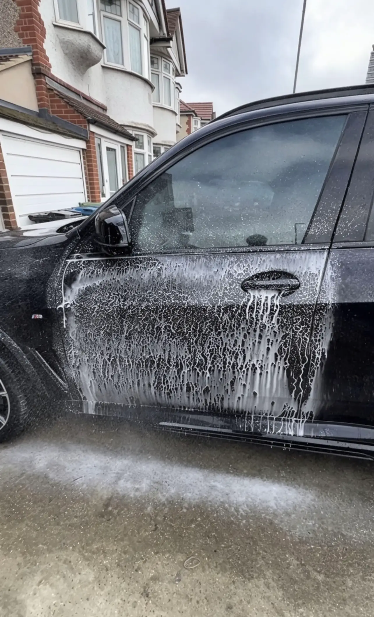 Ceramic coating beading close up